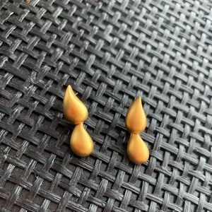 Givenchy Vintage Drop Earrings Gold Raindrops EUC